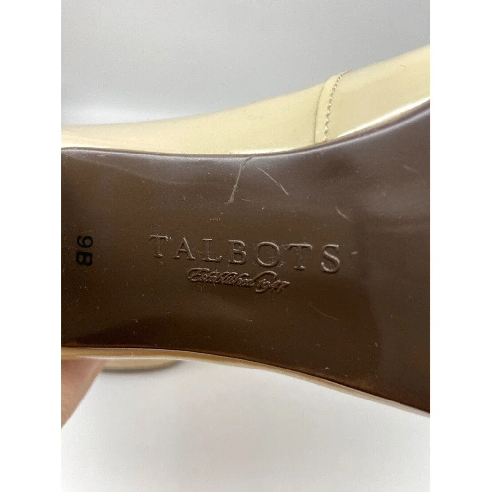 Talbots Pumps Women Sz 9B Mary Jane Cream Pumps Genuine Leather‎ Classy Brazil